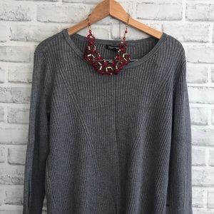 ❤️Soft Gray Sweater Button Sleeves Cute Warm